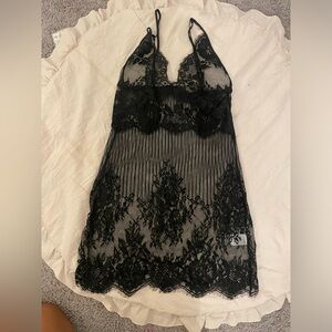 Strappy Chantilly lace slip